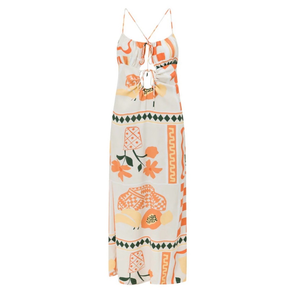 SABO Skirt Piper Midi Dress in Prego Rossa print